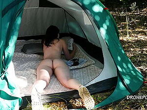 Naked teen Charlie in the tent