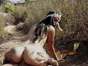 Aimee Black gets her moist pussy fucked in the dry desert