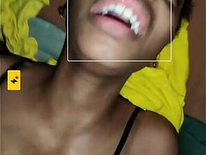 Ebony teen screaming from 12inch
